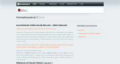 Desktop Screenshot of hromadnymail.sk