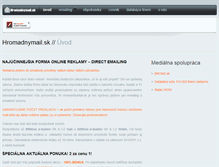 Tablet Screenshot of hromadnymail.sk